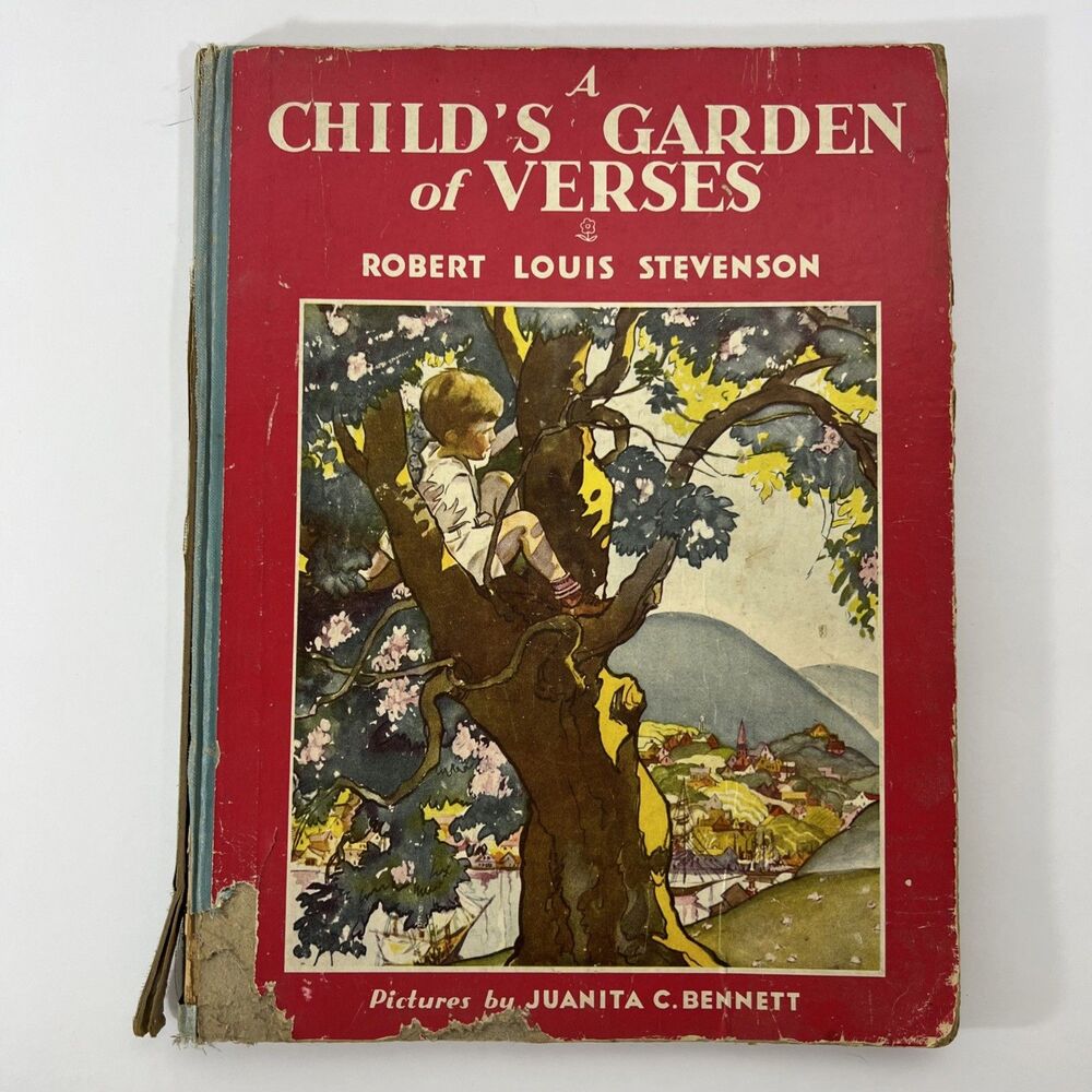A Child's Garden of Verses - Robert Louis Stevenson - 1932 - Vintage Kids Book